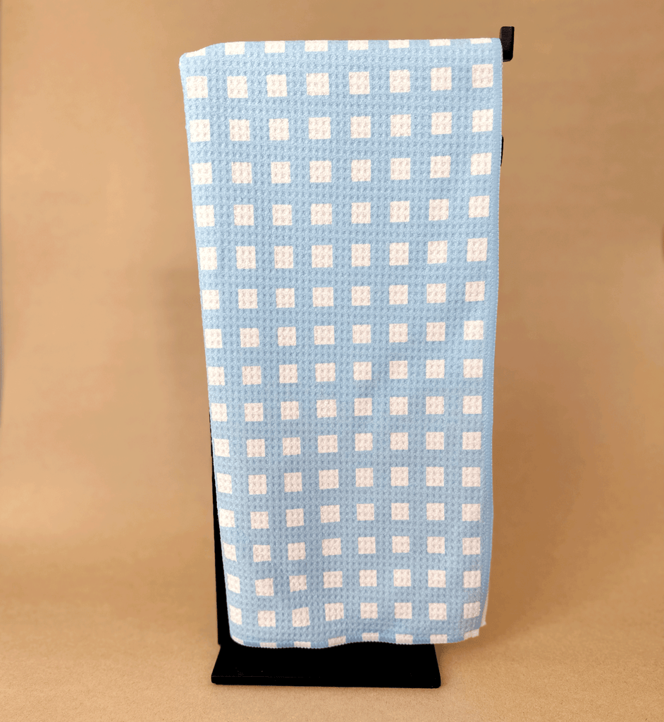 Blue Crosshatch Towel - Roost Home