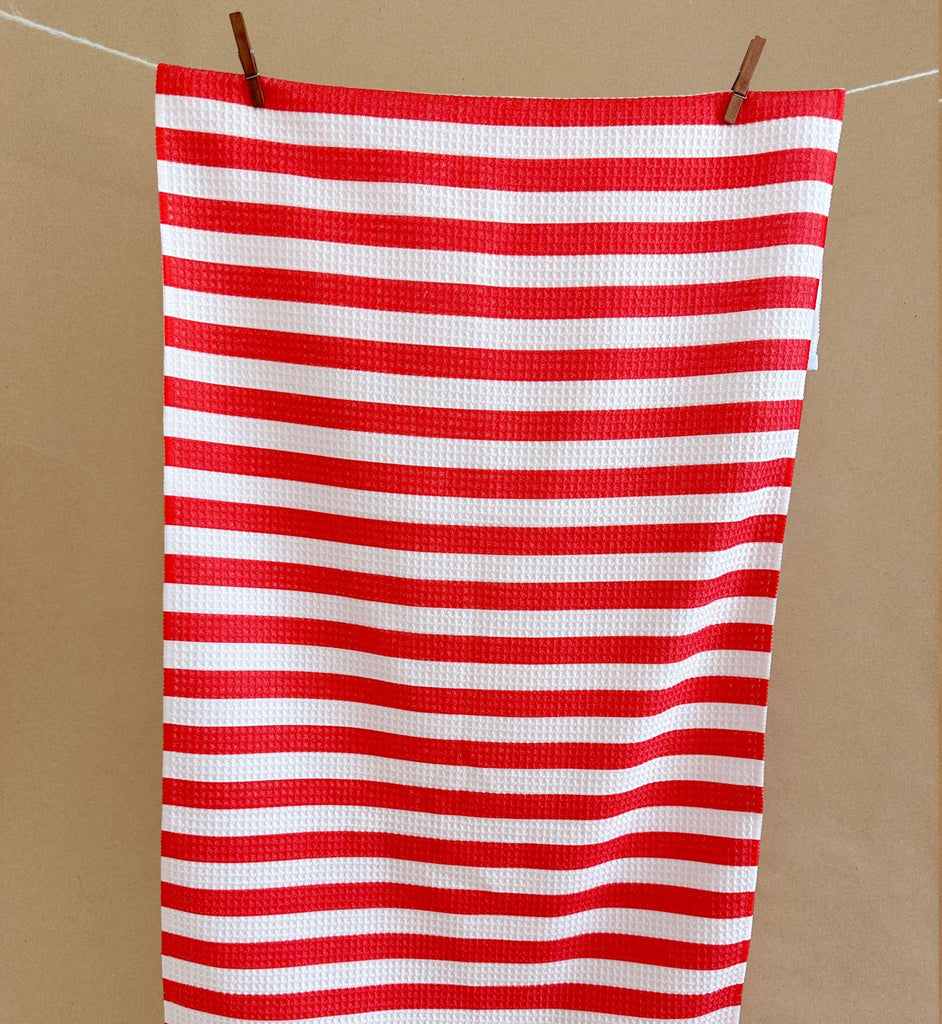 Red Stripe Towel - Roost Home