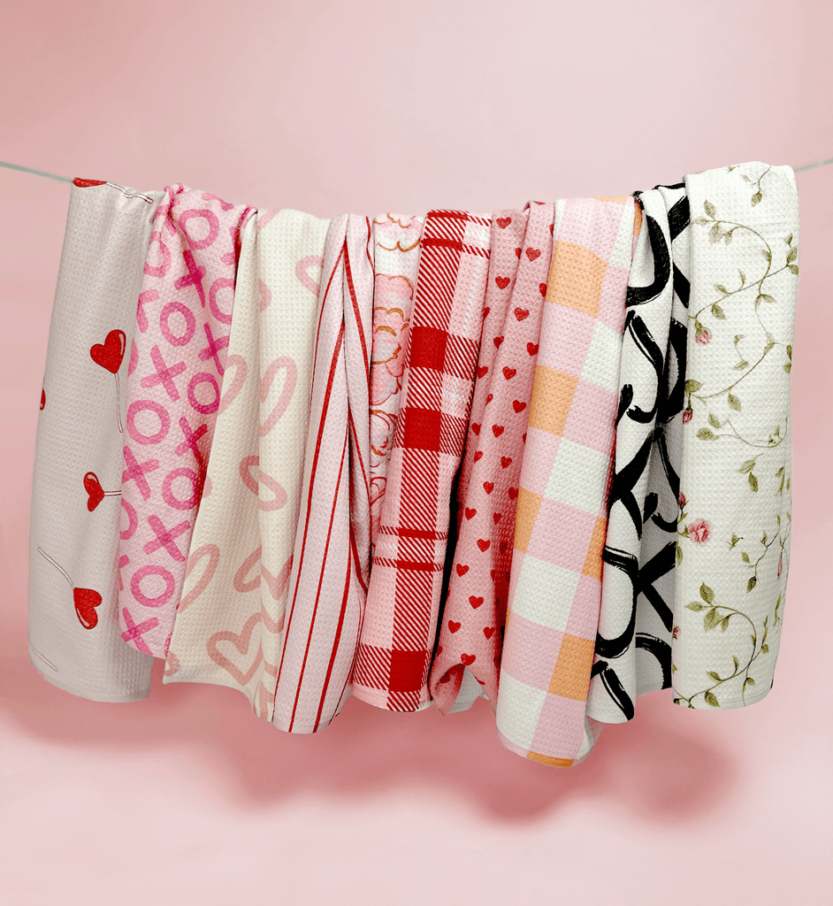 Valentine's Pink X&Os Towel - Roost Home