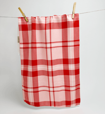 Valentine's Plaid Towel - Roost Home