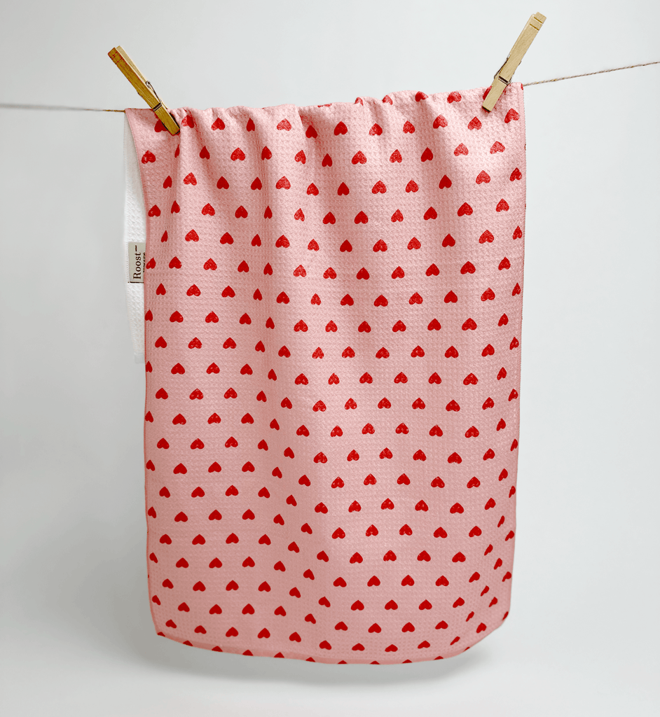 Valentine's Small Hearts Towel - Roost Home