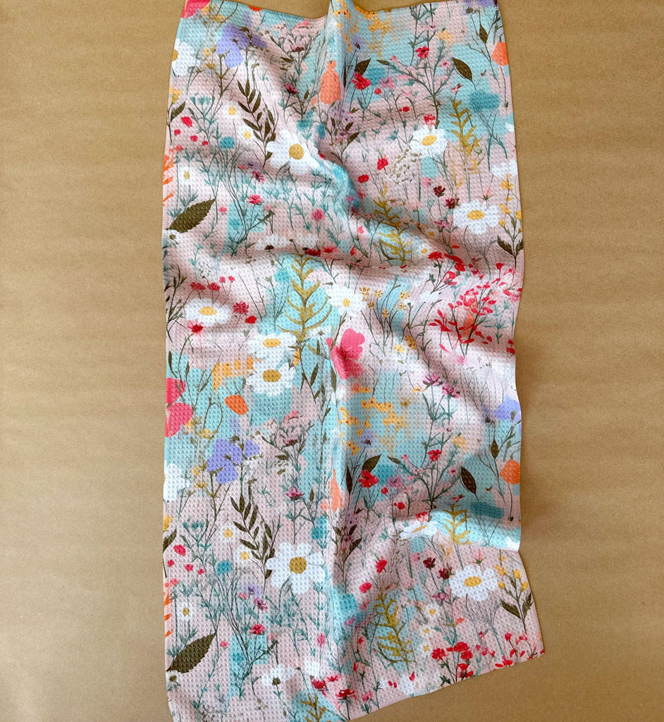 Watercolor Floral Towel - Roost Home