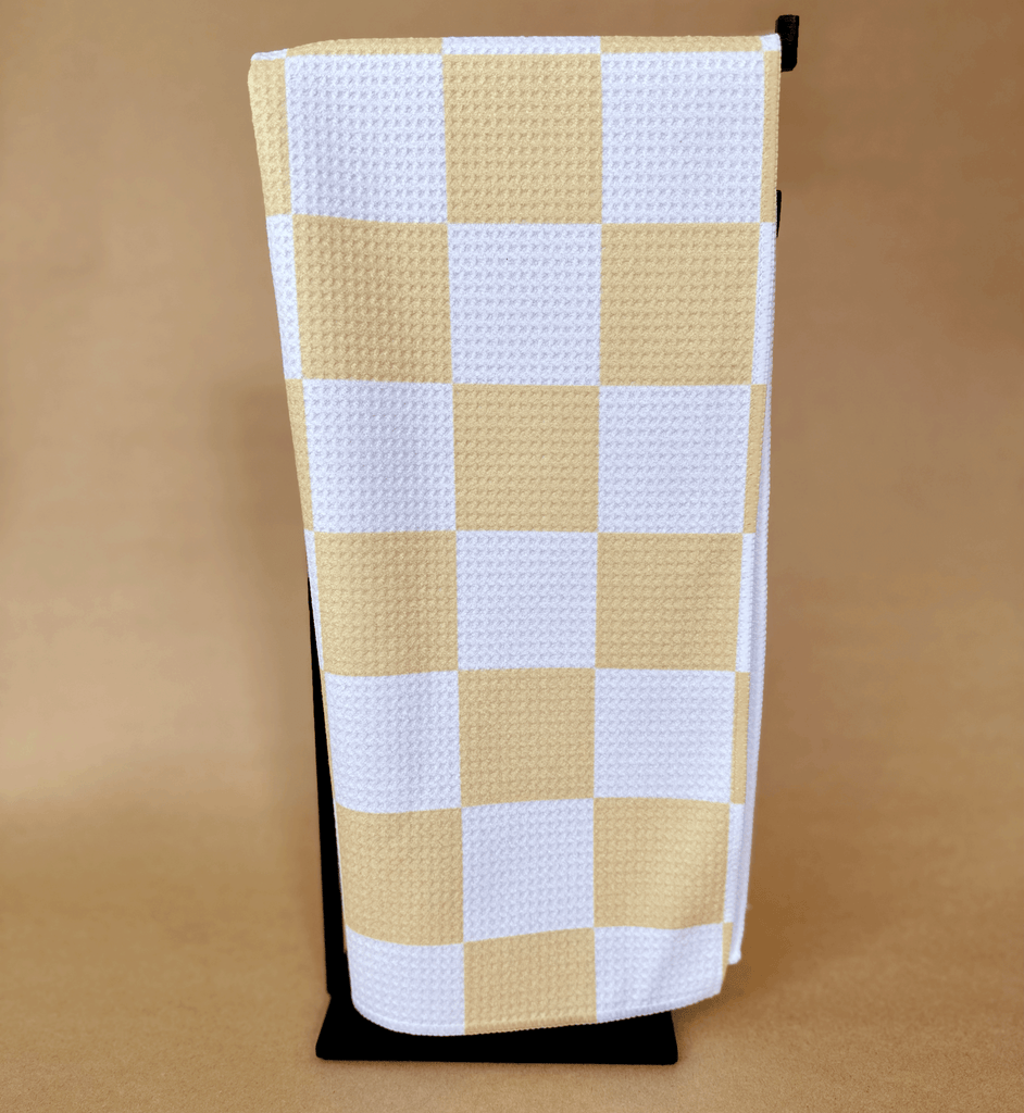 Yellow Checkered Towel - Roost Home