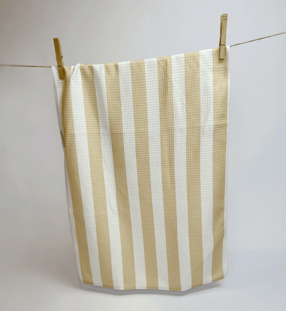 Yellow Stripe Towel - Roost Home